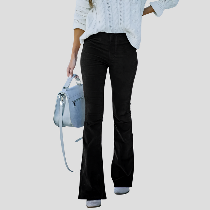 Dames Hoge Taille Vintage Corduroy Broek