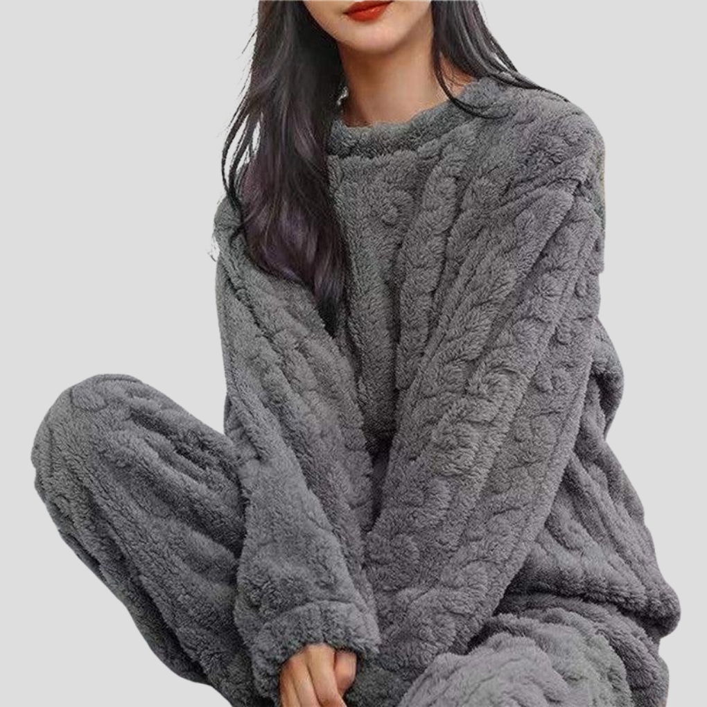 Dames Fleece Pyjama Set