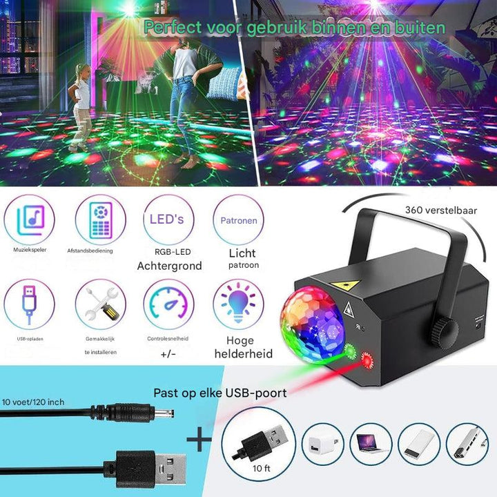 2-in-1 laserdiscolicht