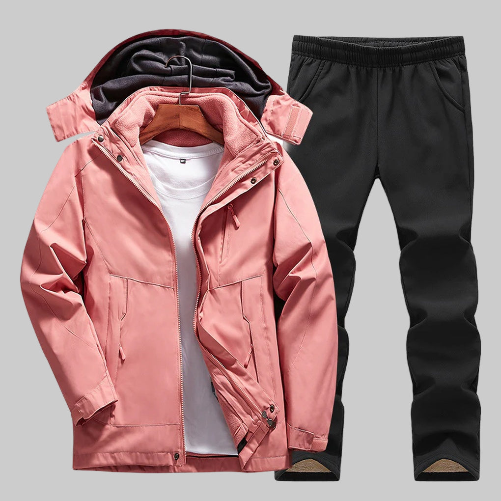 3-in-1 outdoorset voor dames, veelzijdige laagjes voor wisselende omstandigheden