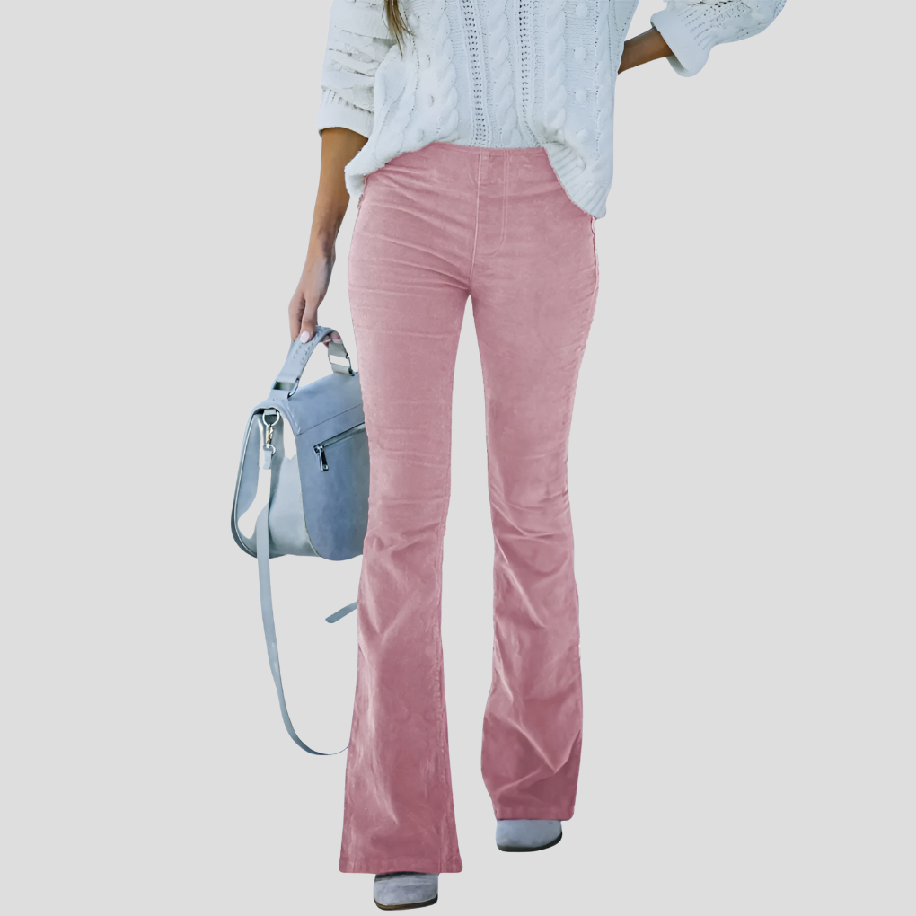 Dames Hoge Taille Vintage Corduroy Broek