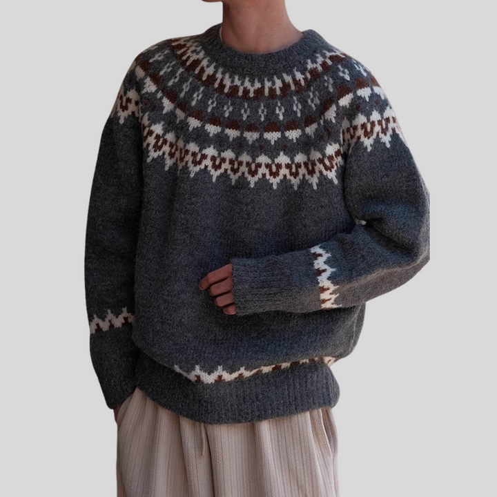 Heren Vintage Crewneck Trui – Retro Stijl