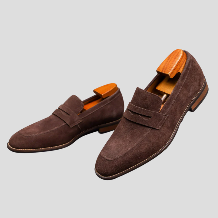 Suède loafers voor heren
