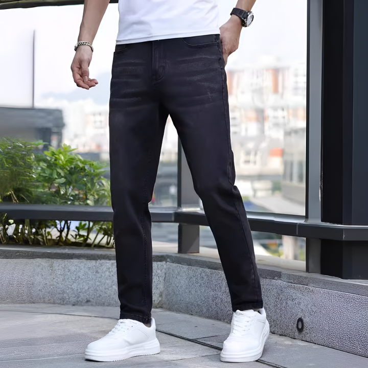 Effen gekleurde casual herenjeans