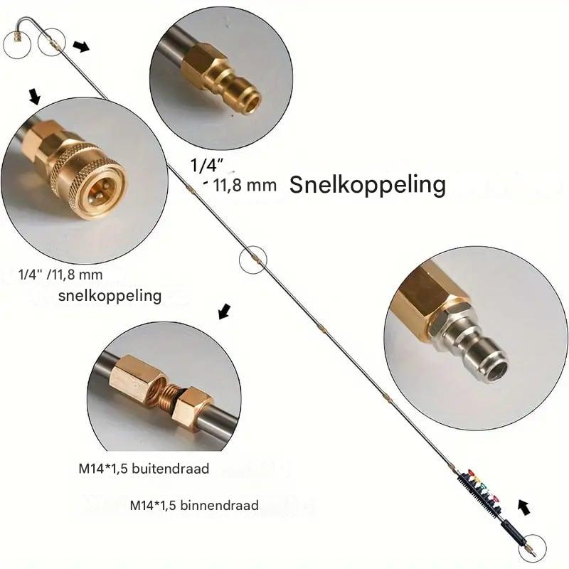 4000 PSI telescopische hogedrukreiniger-stangenset