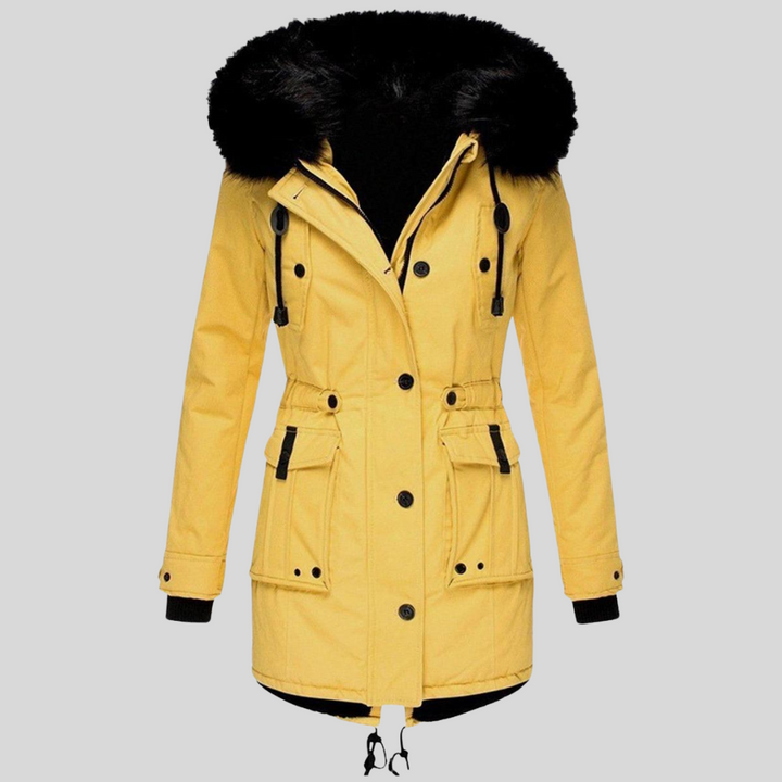 Winterjas met capuchon voor dames – functionele laag met zakken