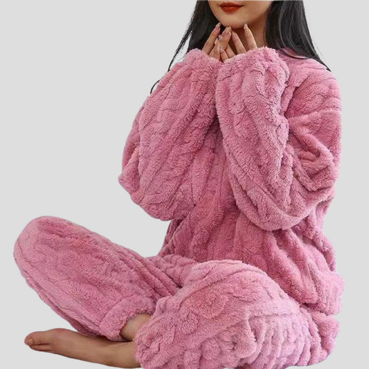 Dames Fleece Pyjama Set