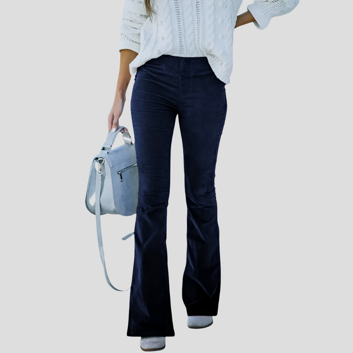 Dames Hoge Taille Vintage Corduroy Broek