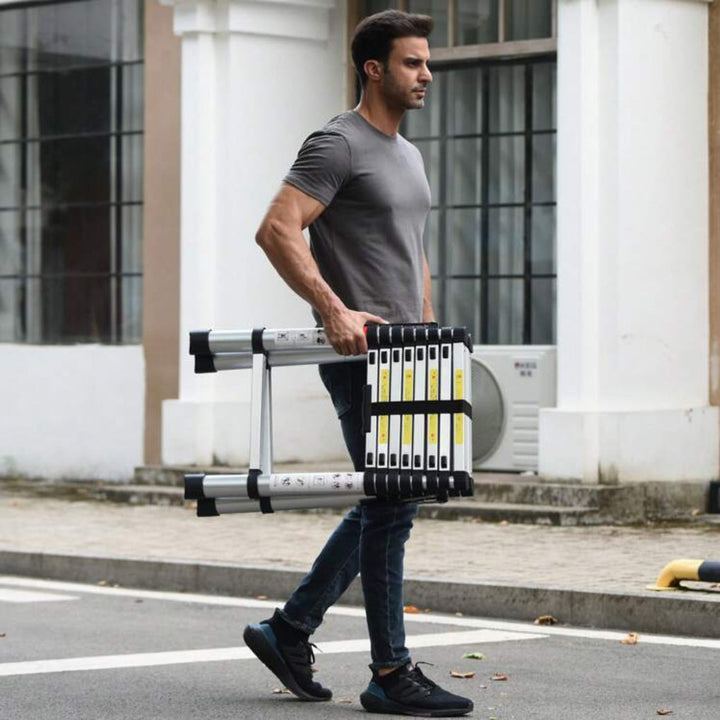 6FT+7FT aluminium telescopische ladder – veilig, draagbaar en verstelbaar