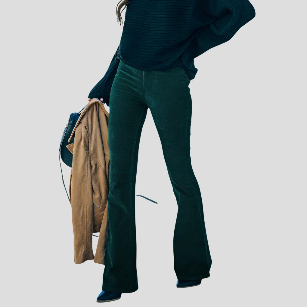 Dames Hoge Taille Vintage Corduroy Broek