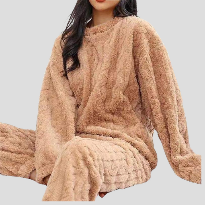 Dames Fleece Pyjama Set