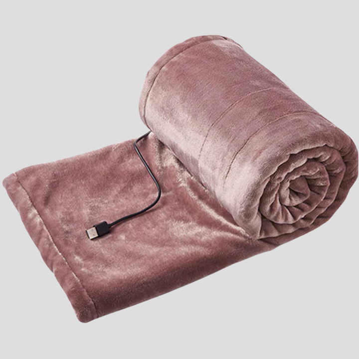 Knusse warme deken met USB-aansluiting