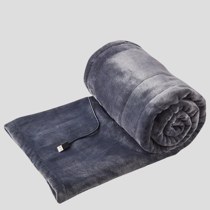 Knusse warme deken met USB-aansluiting