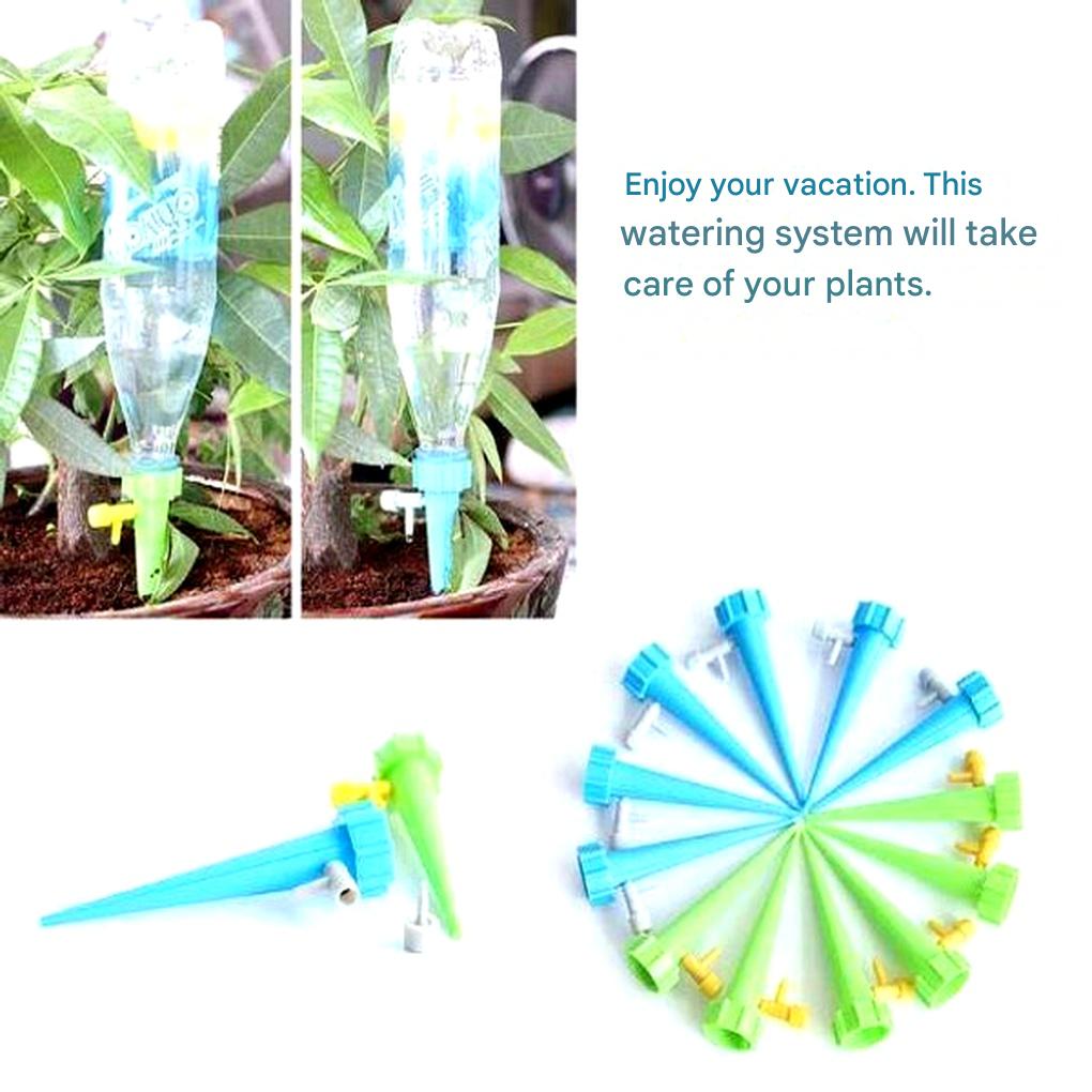 Automatische plantenbewateringspennen (verpakking van 12) – Tuinhulp met instelbare stroming