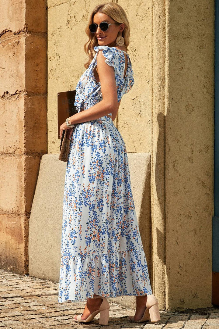 Bloemenprint set van Crop Top en Rok
