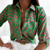 Blouse met Knoopsluiting en Abstract Patroon