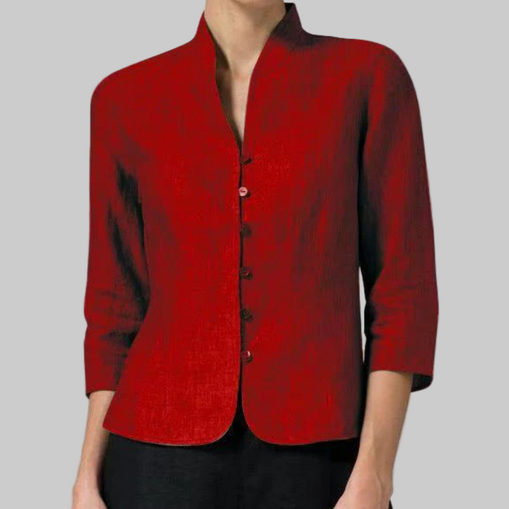 Blouse met opstaande kraag voor dames – chique details met veelzijdige flair