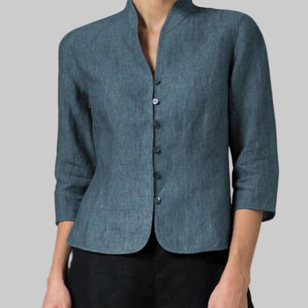 Blouse met opstaande kraag voor dames – chique details met veelzijdige flair