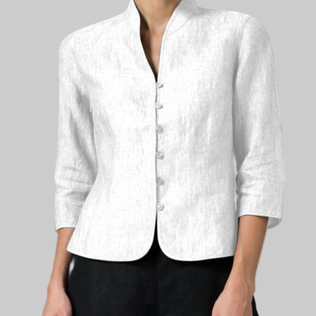 Blouse met opstaande kraag voor dames – chique details met veelzijdige flair