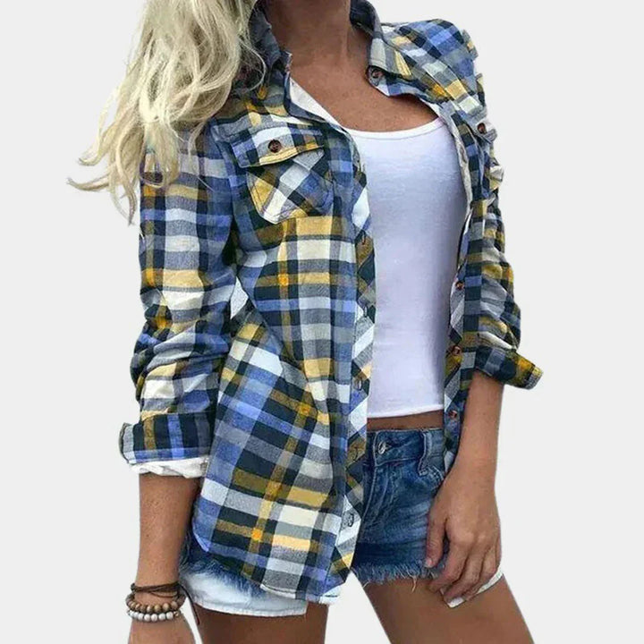 Damesblouse met Tijdloos Ruitontwerp en Vrouwelijke Touch