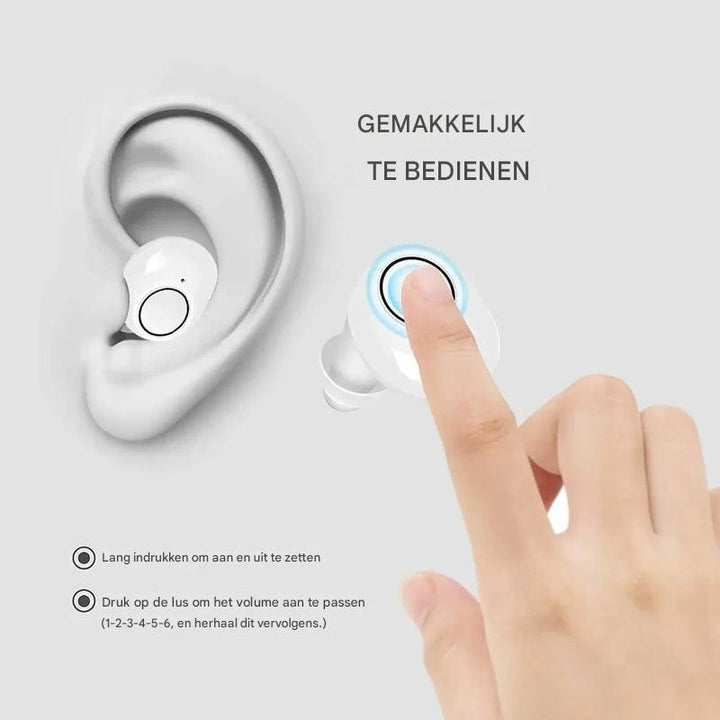 Compacte oplaadbare hoortoestellen met instelbare geluidsmodi