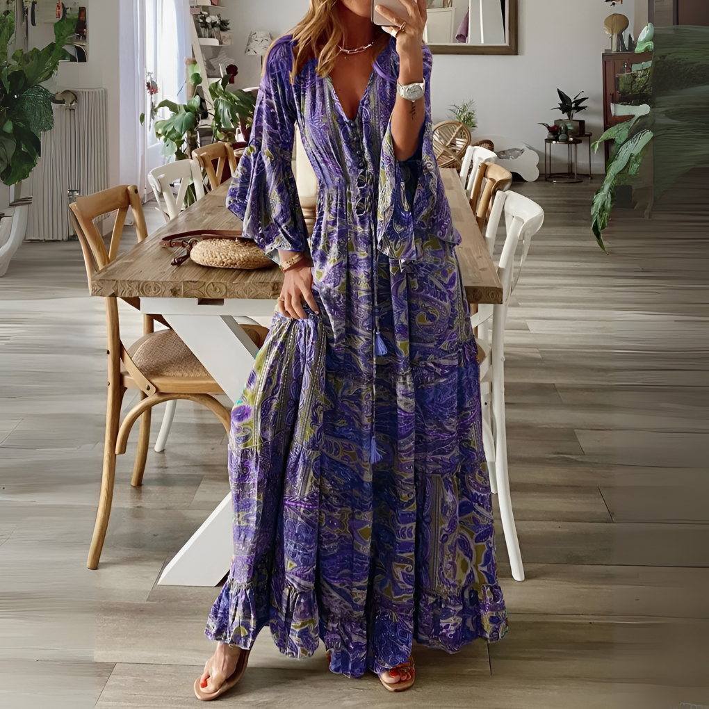 Bohemian maxi-jurk voor dames