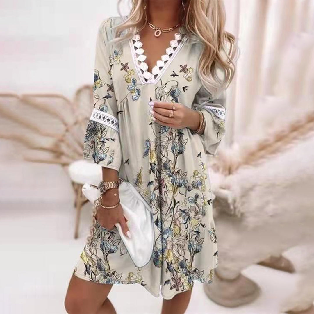Boho zomerjurk met gehaakte details