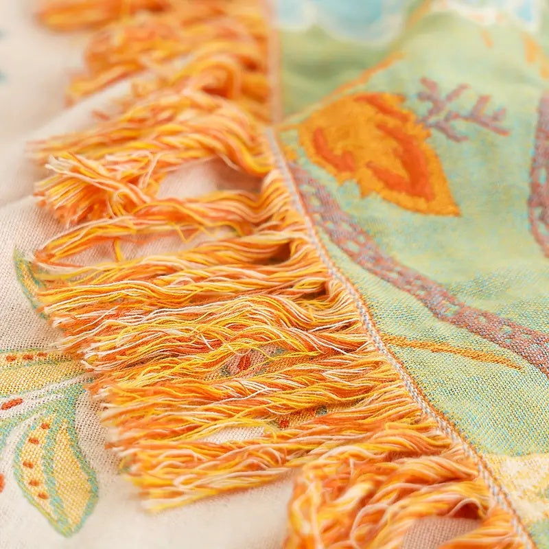 Bohol Rustic – Bloemen Boho Deken voor Gezellig Comfort en Stijlvol Leven