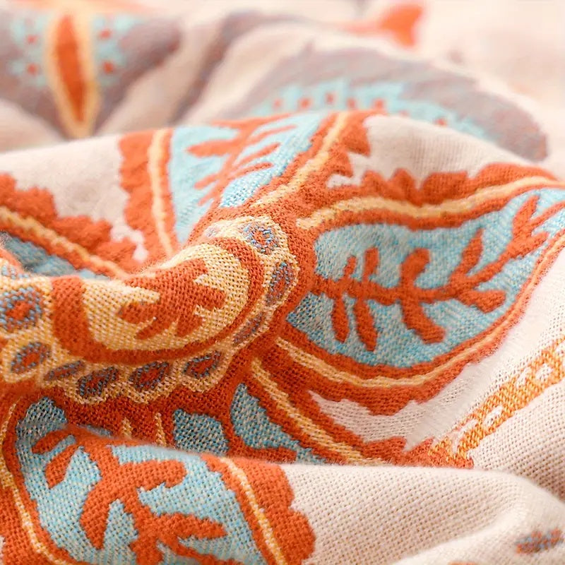 Bohol Rustic – Bloemen Boho Deken voor Gezellig Comfort en Stijlvol Leven