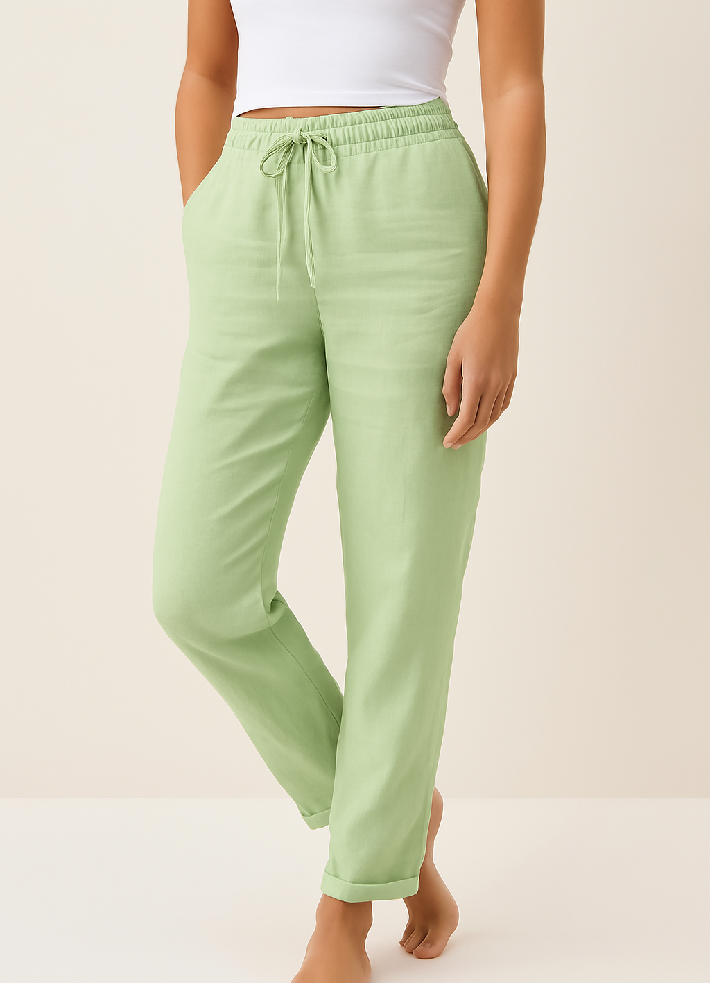 Broek van linnenmix Moeiteloze elegantie voor elke gelegenheid