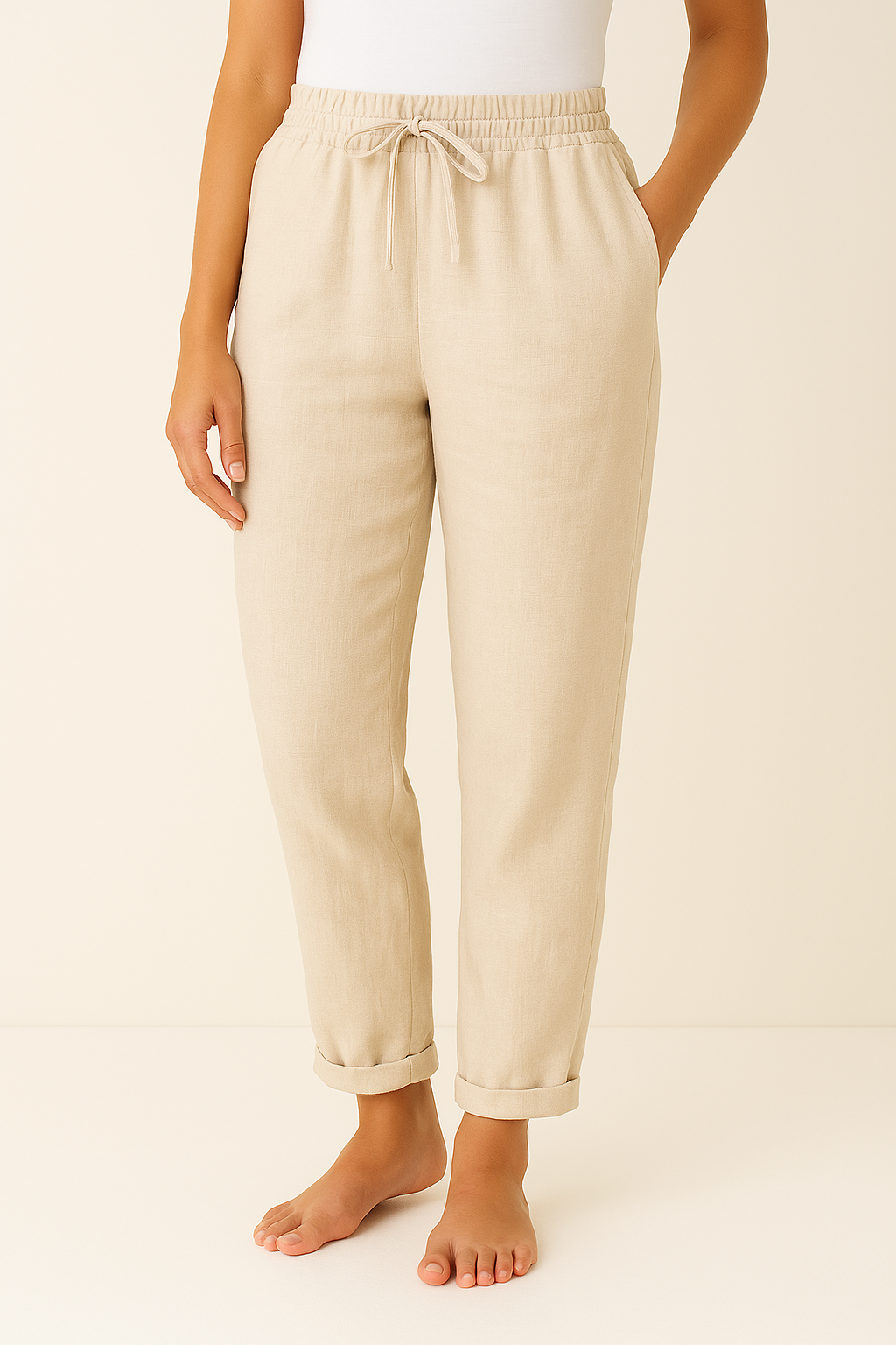 Broek van linnenmix Moeiteloze elegantie voor elke gelegenheid