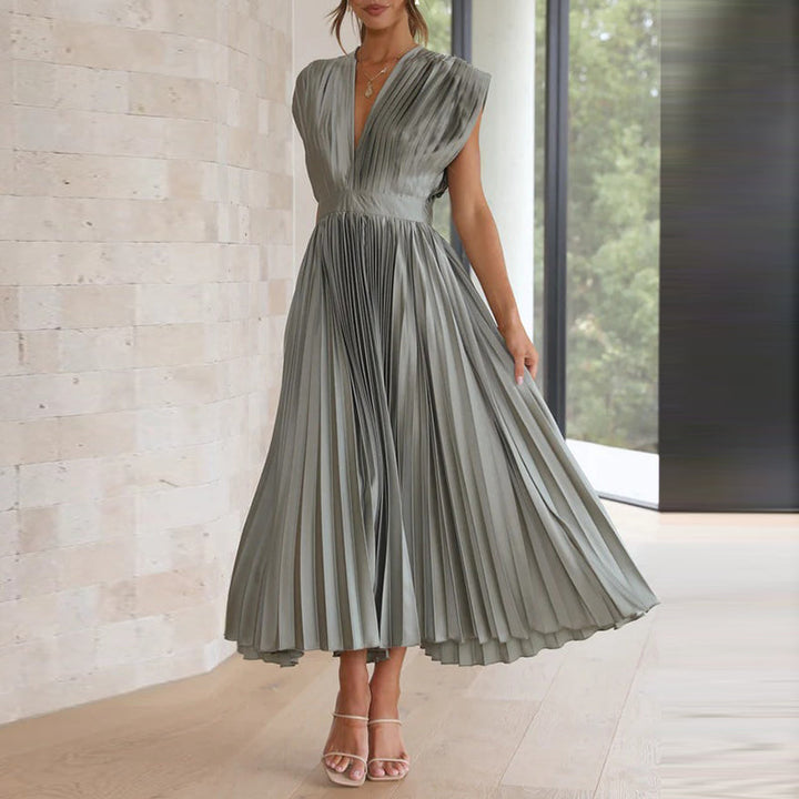 Casimir – Elegante V-halsjurk voor dames | Mouwloos