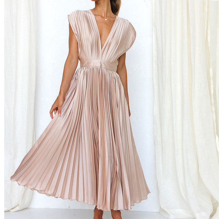 Casimir – Elegante V-halsjurk voor dames | Mouwloos