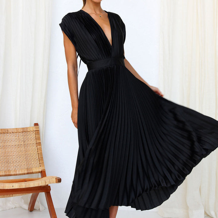 Casimir – Elegante V-halsjurk voor dames | Mouwloos