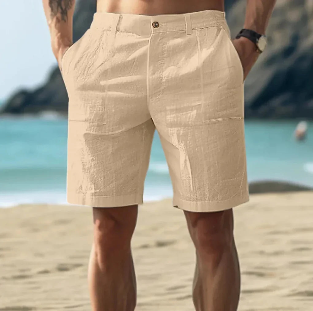Casual linnen shorts voor heren voor zomerdagen