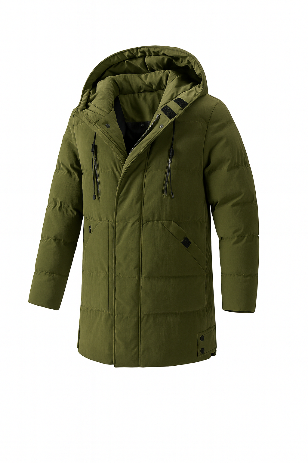 Geïsoleerde capuchonjas voor heren – functionele warmte met alledaagse stijl