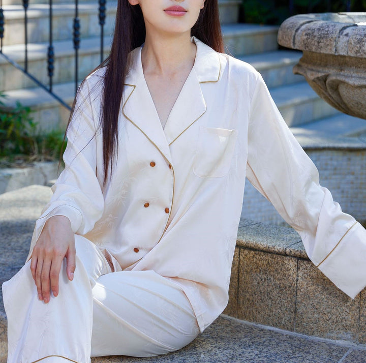 Chique Blazer Set met Sierlijk Motief