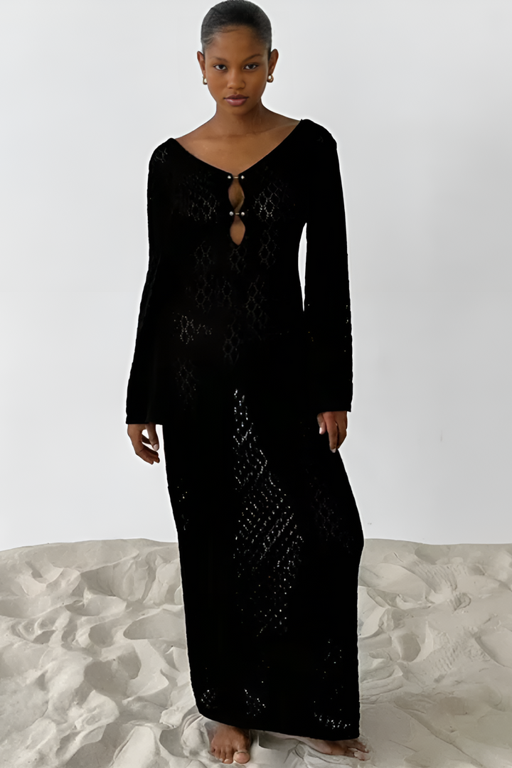 Chique Opengewerkte Maxi Jurk