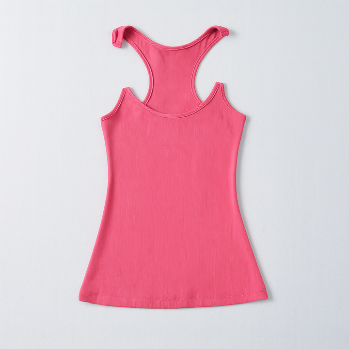 Dames onzichtbare band geribbelde tanktop