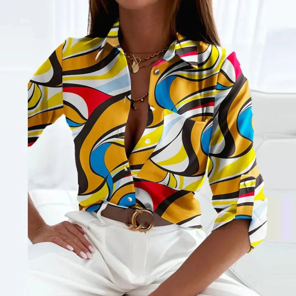 Damesblouse met puntkraag op maat