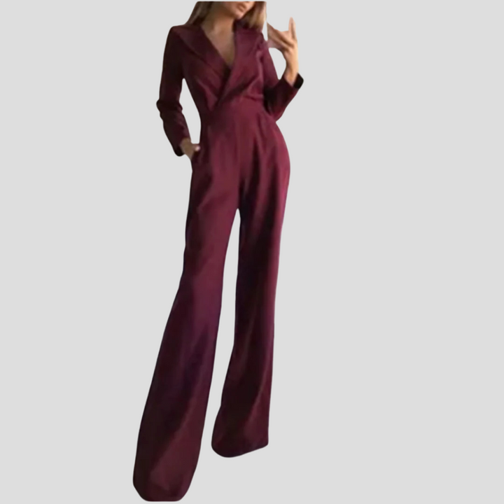 Damesjumpsuit met brede bandjes – strak silhouet