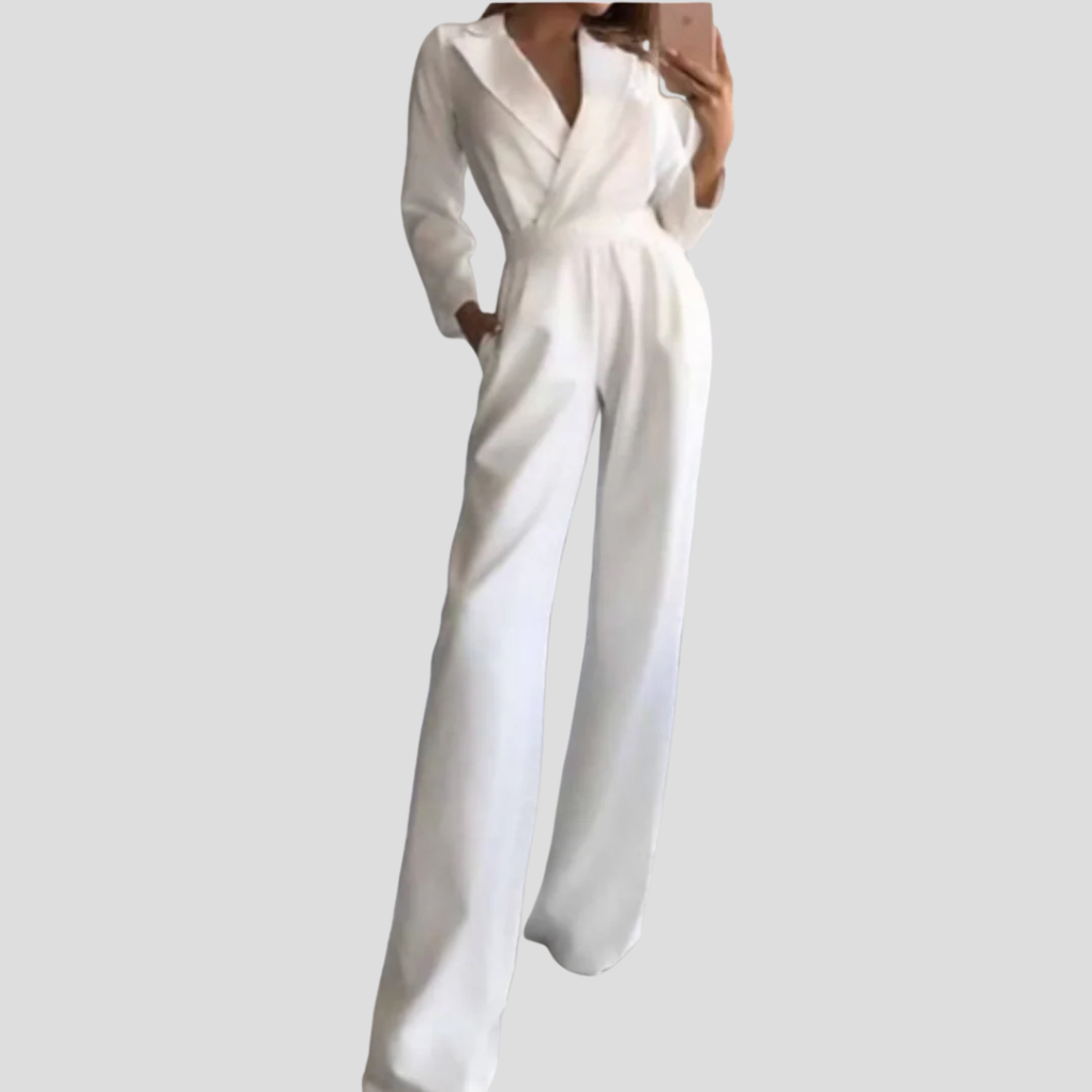 Damesjumpsuit met brede bandjes – strak silhouet