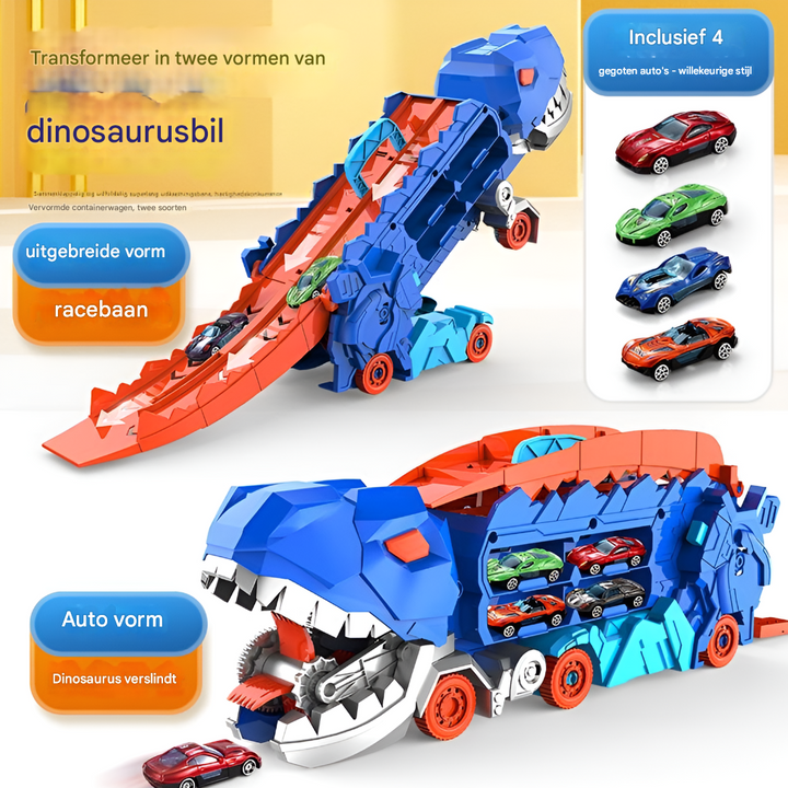 Dino City Transporter – racebaan & transformeerbare truck