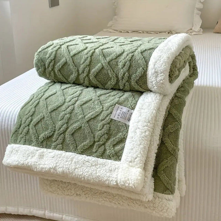 Diamond Knit Sherpa-deken