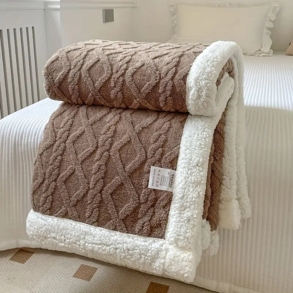 Diamond Knit Sherpa-deken