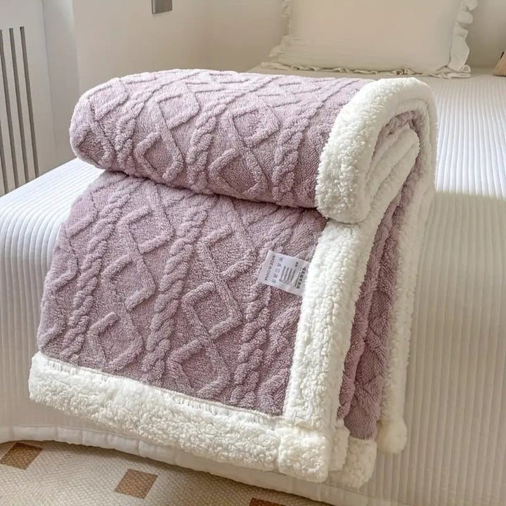 Diamond Knit Sherpa-deken