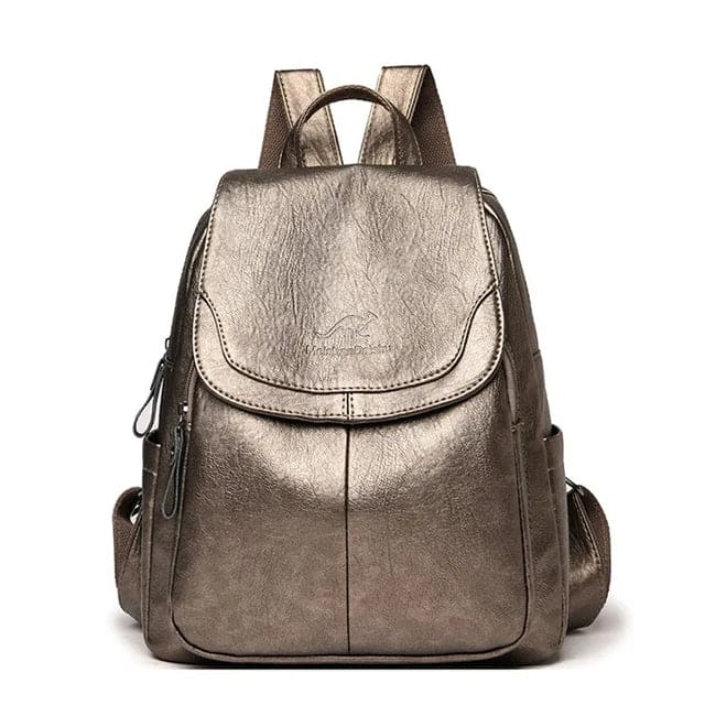 Duurzame leren rugzak voor dames met tijdloze stijl