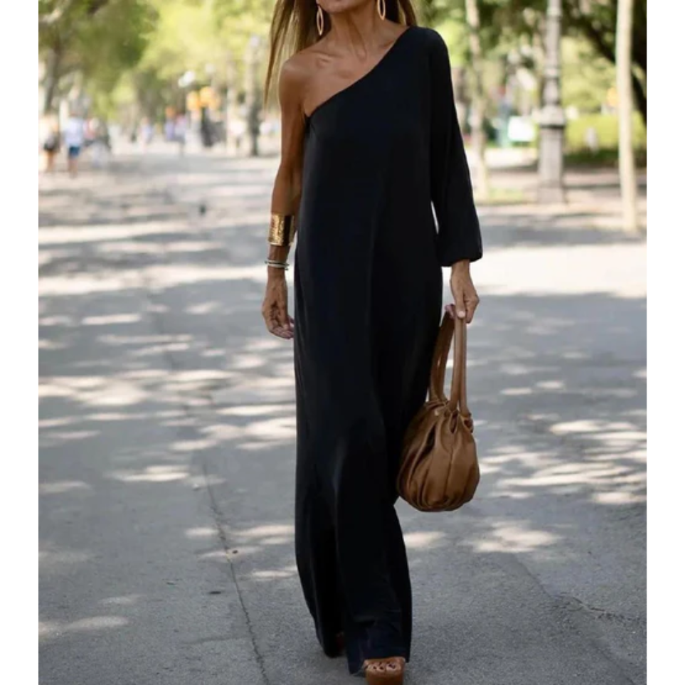 Elegante Jurk met één Schouder