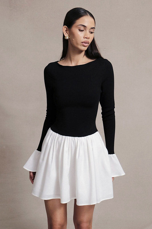 Elegante Mini-jurk in Twee Kleuren