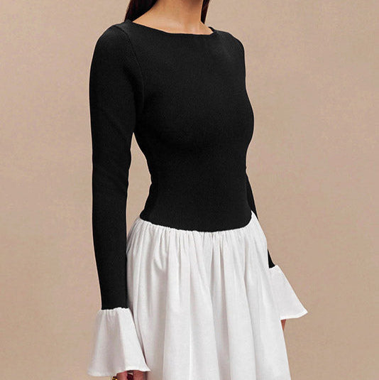 Elegante Mini-jurk in Twee Kleuren